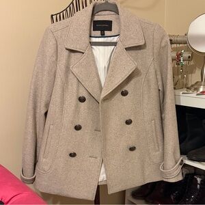 Banana Republic Taupe Double-Breasted Coat